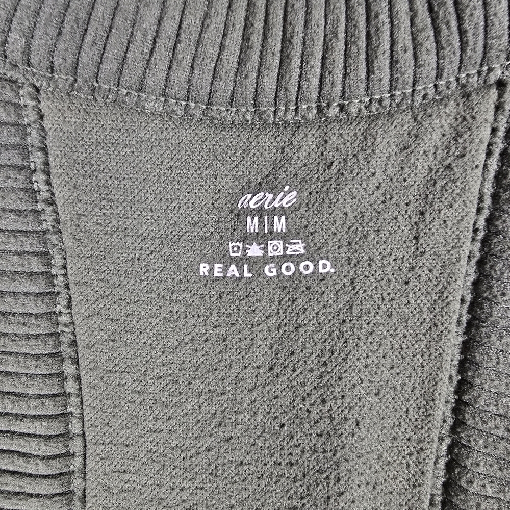Aerie Women's Olive Green Ribbed Crop Top Racerback Size M - Picture 11 of 12
